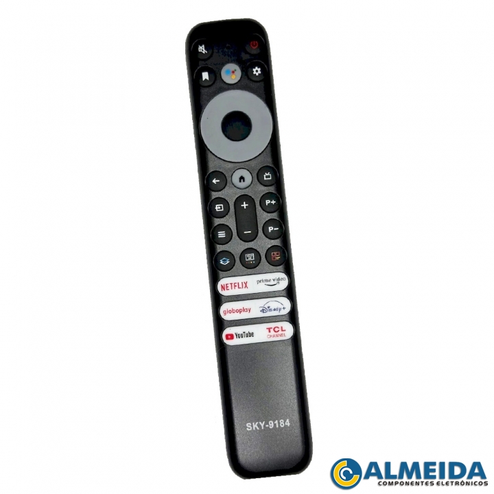 CONTROLE LCD TCL 4K NETFLIX/PRIME VIDEO/GLOBOPLAY/DISNEY+ SKY-9184