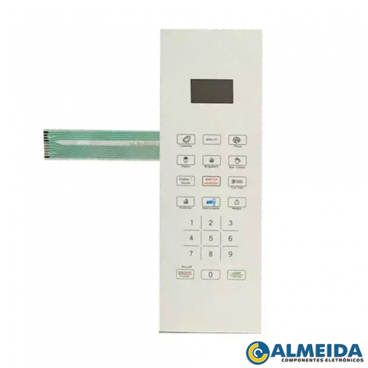 MEMBRANA MICROONDAS PHILCO PMO34BB BRANCA 29,4X9,8CM