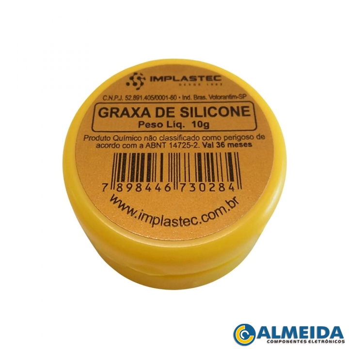 GRAXA DE SILICONE 10 GRAMAS IMPLASTEC