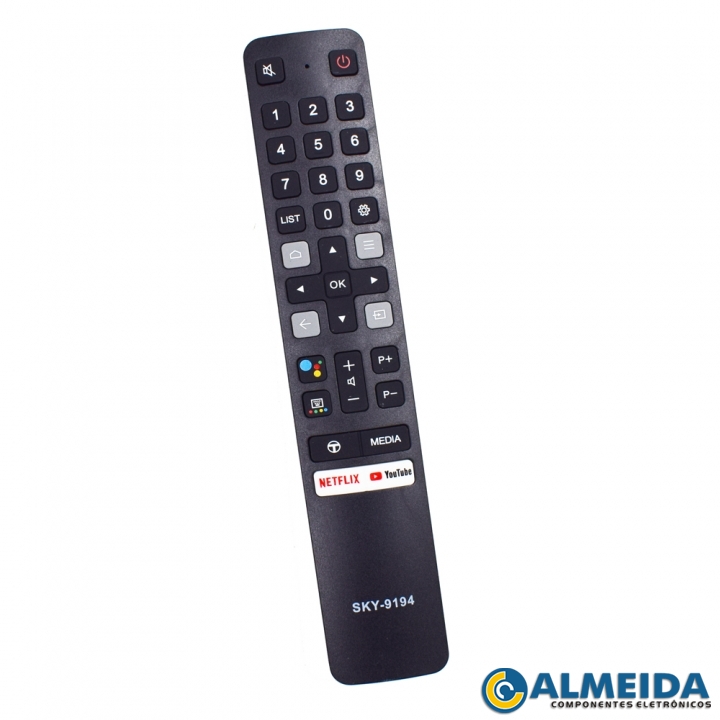 CONTROLE LCD TCL SMART TV NETFLIX/YOUTUBE SKY-9194