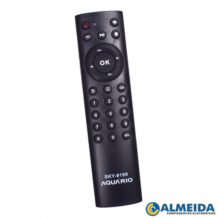 CONTROLE CONVERSOR DIGITAL AQUARIO DTV-9000 SKY-9199