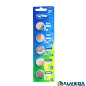 BATERIA LITHIUM CR2032 ULTRA ALCALINA 3V KNUP (CARTELA 5 PCS)