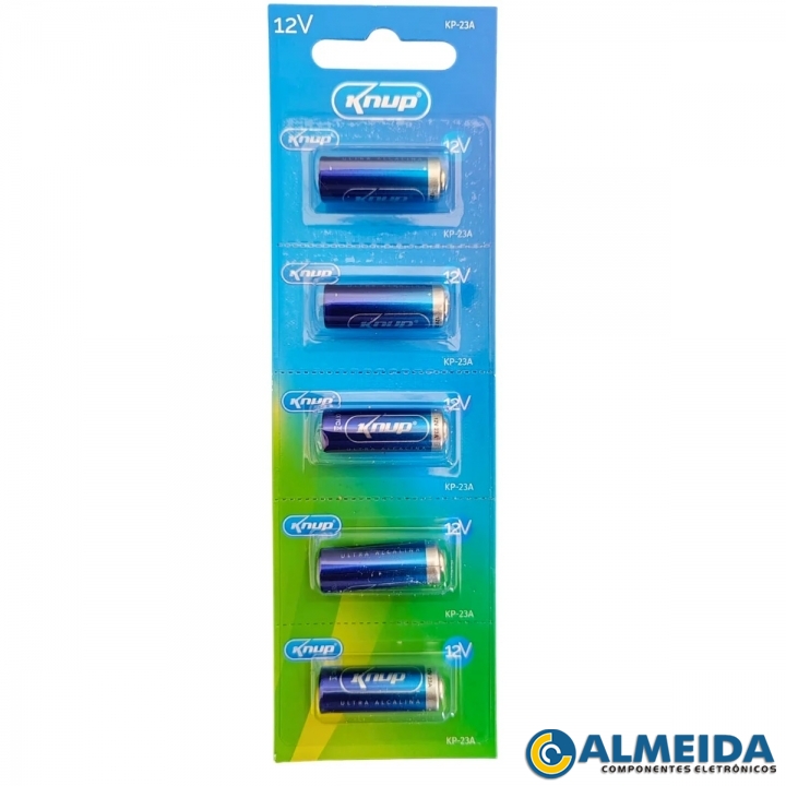 BATERIA 12V 23A ULTRA ALCALINA KP-23A KNUP (CARTELA 5PCS)