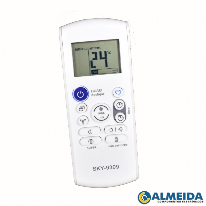 CONTROLE AR CONDICIONADO MIDEA/COMFEE/CARRIER RG57 SKY-9309