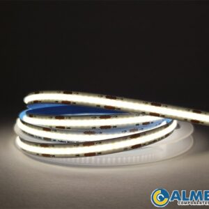 FITA LED 12V COB BRANCO PURO 4000K IP65 1600 LEDS 5 METROS