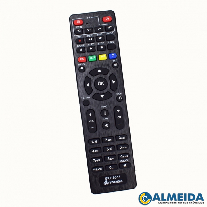 CONTROLE RECEPTOR VIVENSIS VX10 SKY-9314