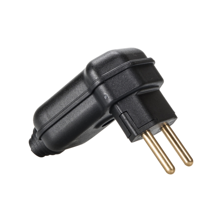 PLUGUE MACHO 2 PINOS 10A 90G C/ PRENSA CABO PLD10-2 PT MARGIRIUS