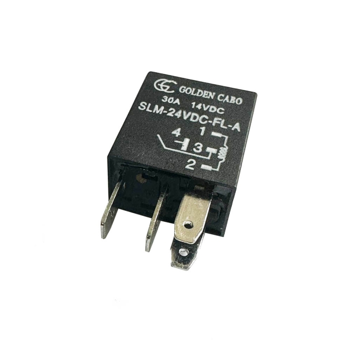 RELE MINI AUXILIAR 24V 30A 4 TERMINAIS SLM-24VDC-FL-A