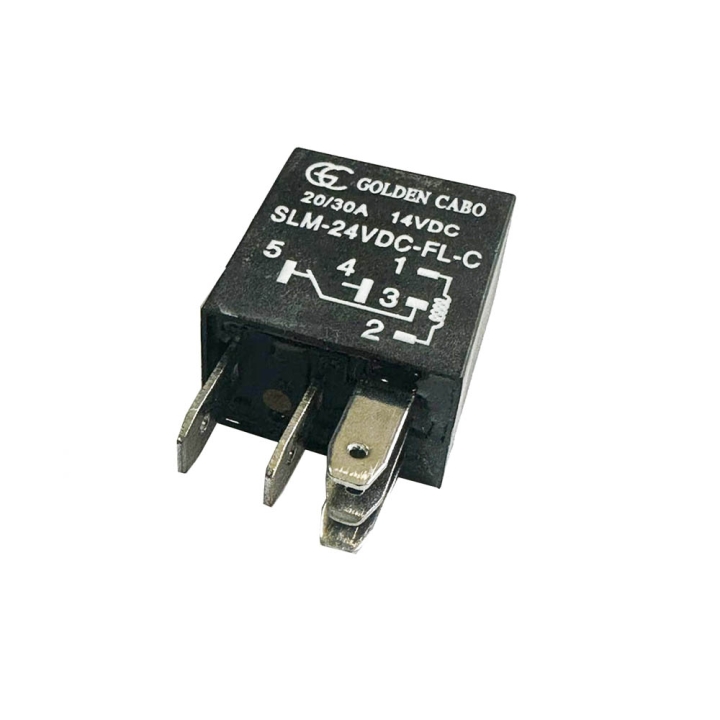 RELE MINI AUXILIAR 24V 20/30A 5 TERMINAIS SLM-24VDC-FL-C