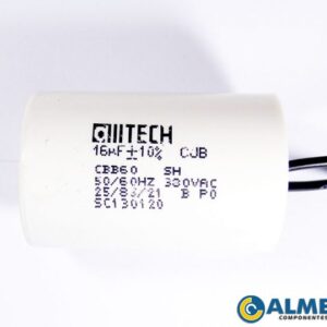 CAPACITOR DE PARTIDA P/ MOTOR 45UF 250VAC 2 FIOS ALLTECH