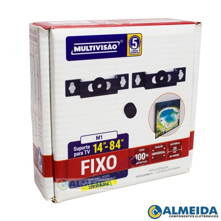 SUPORTE FIXO PARA TV UNIVERSAL FIXO 14 A 84 M1 MULTIVISAO