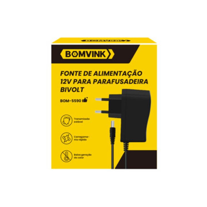 FONTE 12,6V 500MA PARA PARAFUSADEIRA 5.5X2.1MM BOM-5590 BOMVINK