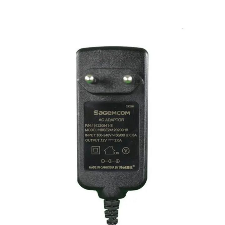 FONTE 12V 2A 5.5X2.5MM 90 GRAUS SAGEMCOM