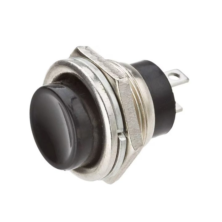 CHAVE PUSH BUTTON DS-212 NA 125VAC 3A/220VAC 1,5A STORM PRETA