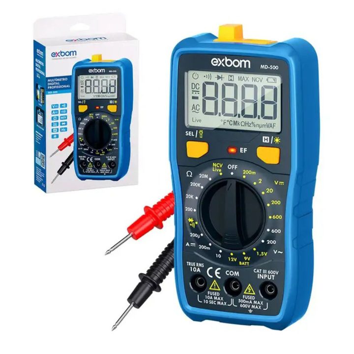 MULTIMETRO DIGITAL PROFISSIONAL MD-500 EXBOM