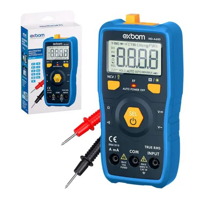 MULTIMETRO DIGITAL AUTOMATICO PROFISSIONAL MD-A600 EXBOM