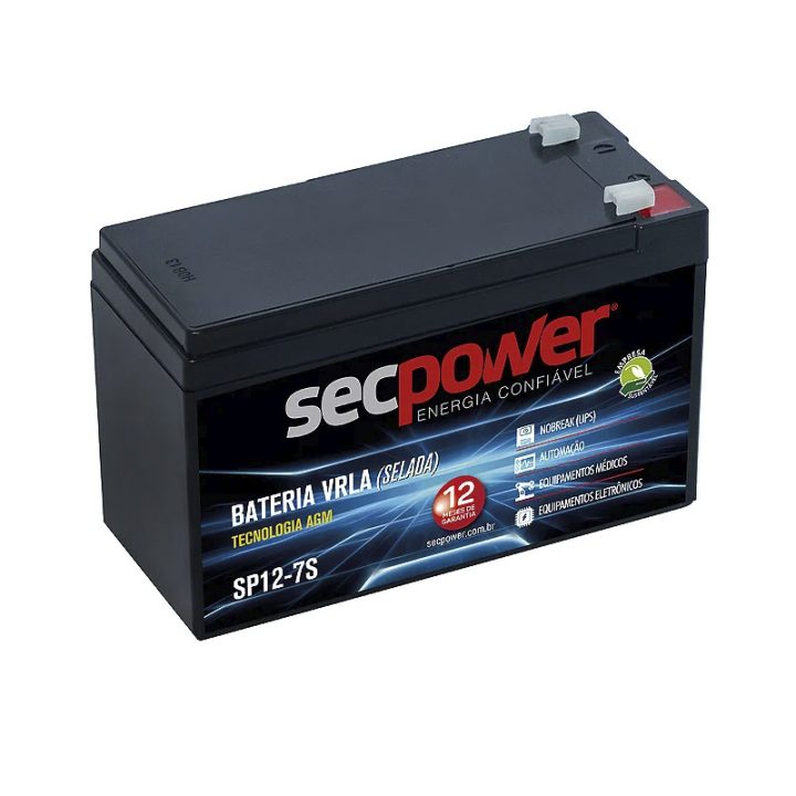 BATERIA SELADA 12V 7A SP12-7S SECPOWER