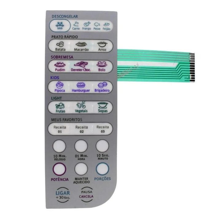 MEMBRANA MICROONDAS ELECTROLUX MEF33 C/ RELEVO PRATA