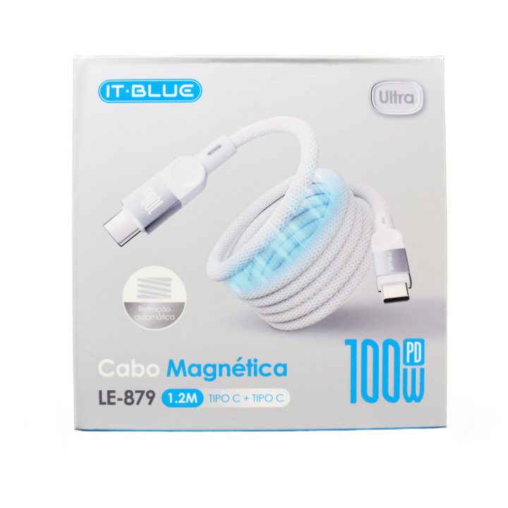 CABO USB TIPO C PARA TIPO C PD100W 1,2 METROS LE-879 IT-BLUE