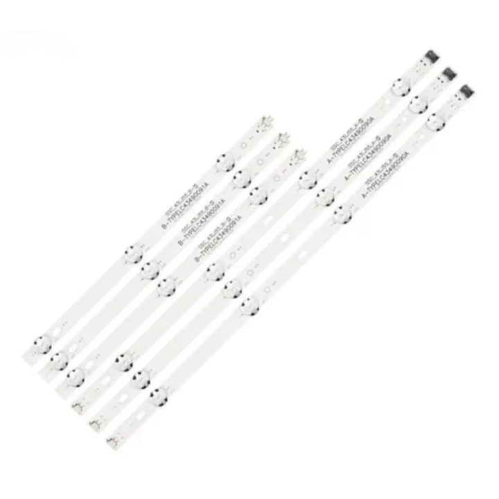 KIT BARRA DE LED LG 43LH5700/43LF5100/43LW300/43LX300 6 BARRAS