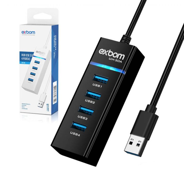 HUB USB 3.0 4 PORTAS UH-30A EXBOM