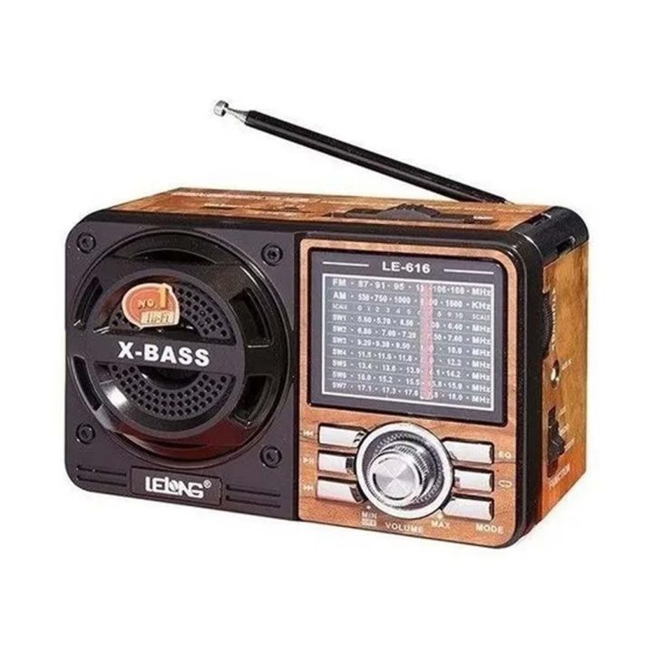 RADIO PORTATIL RETRO FM/AM/SW/USB/SD LE-616 LELONG