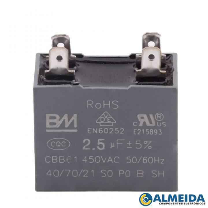 CAPACITOR AR CONDICIONADO 2.5UF 450VAC
