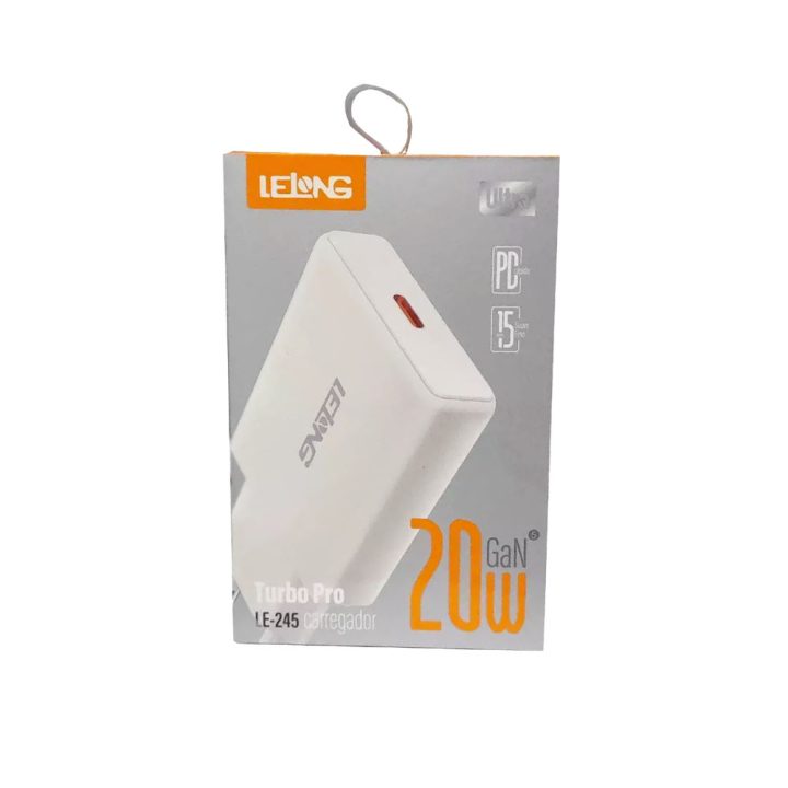 CARREGADOR USB-C 20W GAN 5V 3A/9V 2.22A/12V 1.67A LE-245 IT-BLUE