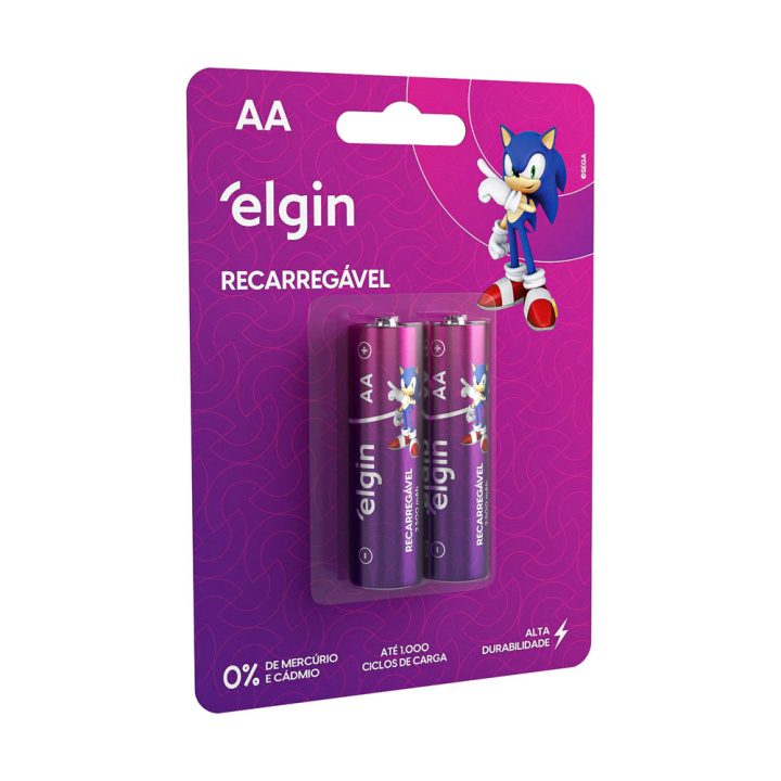 PILHA RECARREGAVEL AA 2700MAH ELGIN (BLIST. 2 PCS)