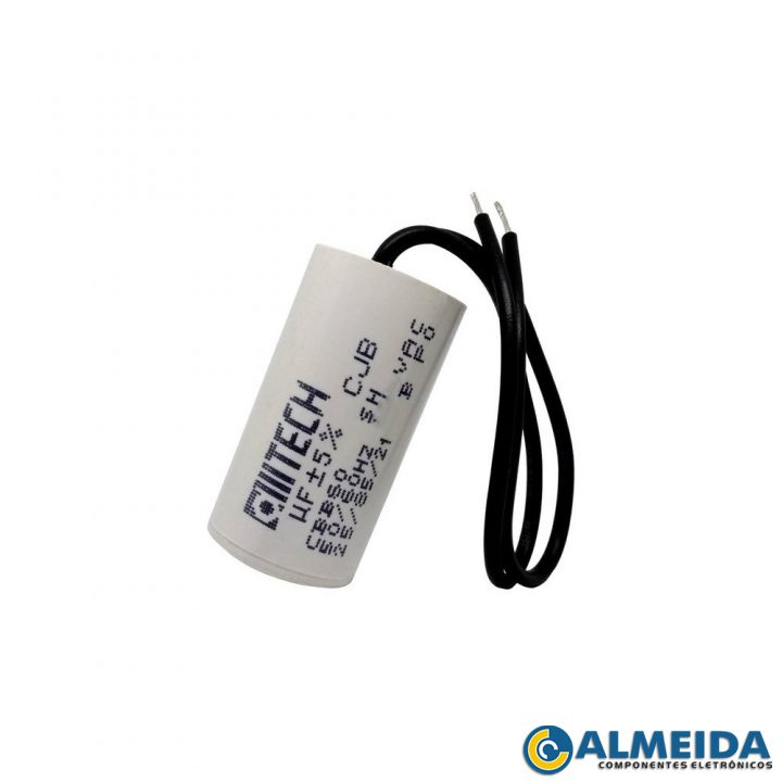 CAPACITOR DE PARTIDA P/ MOTOR 8,5UF 400VAC 2 FIOS ALLTECH