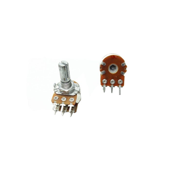 POTENCIOMETRO 5KB L15 18T 16MM ESTEREO S/ CHAVE S/ TRAVA ACEL