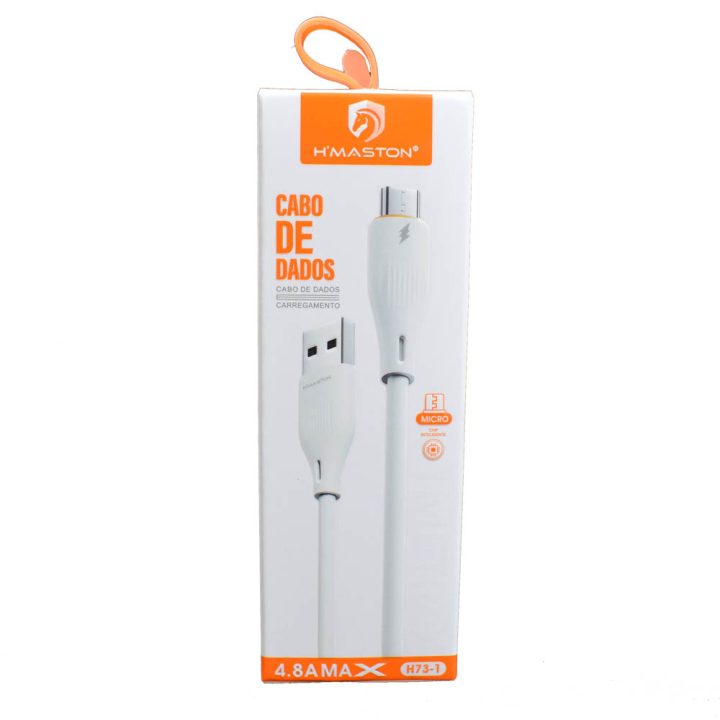 CABO USB MICRO USB V8 CARGA RAPIDA 4.8A 1 METRO H73-1 H-MASTON