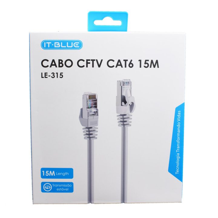 CABO DE REDE CAT6 RJ45 15 METROS LE-315 IT-BLUE