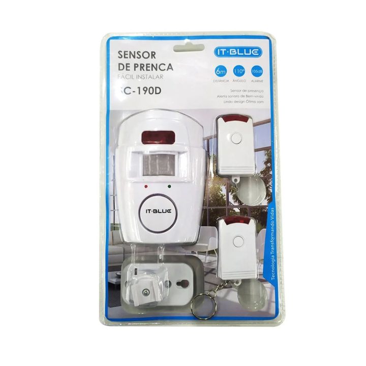 SENSOR DE PRESENCA SONORO C/ CONTROLE SC-190D IT-BLUE
