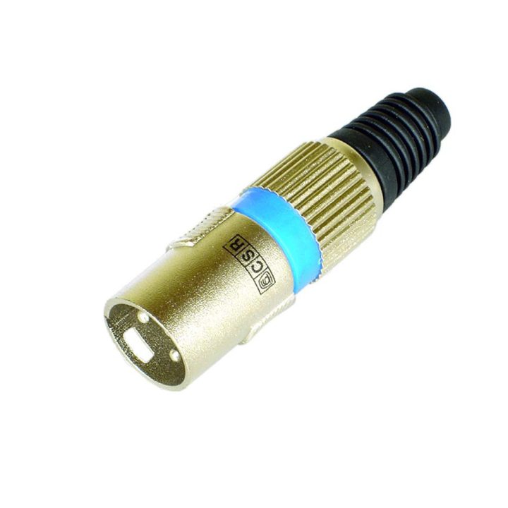 CONECTOR XLR CANON MACHO 3 POLOS C/ TRAVA Q-111BL CSR